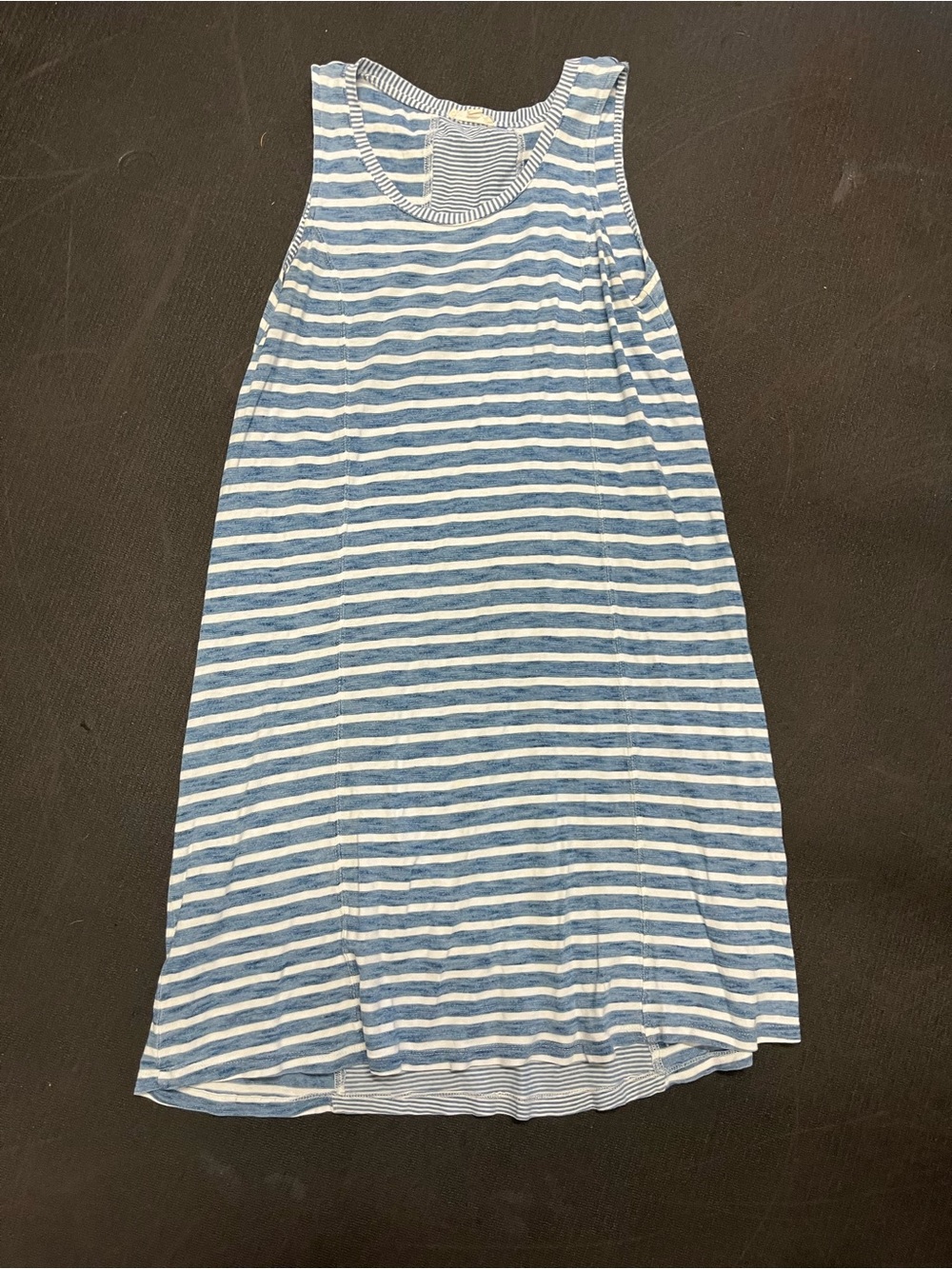 Jane and Delancey Blue and White Striped Midi Dress